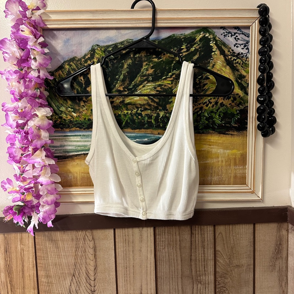 Brandy Melville White crop top NWOT